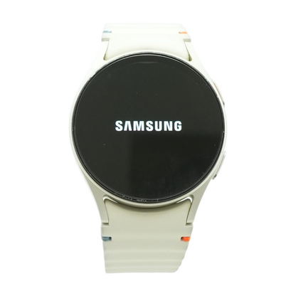 40mm Galaxy Watch7 Silver Smartwatch White Band Small