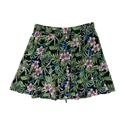Black Floral Mini Skirt