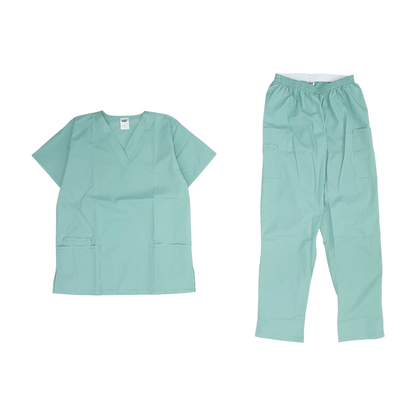 Green Solid Scrub Set