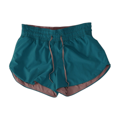 Green Solid Active Shorts
