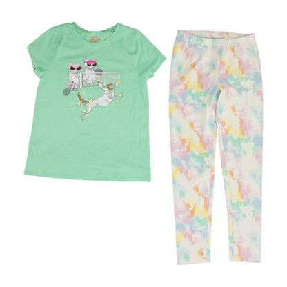 Green Graphic Pant Set