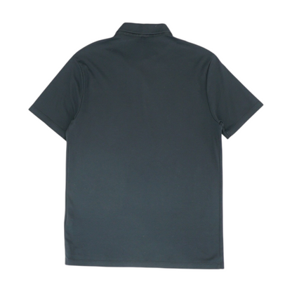 Black Solid Short Sleeve Polo