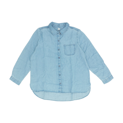 Blue Petite Button Down