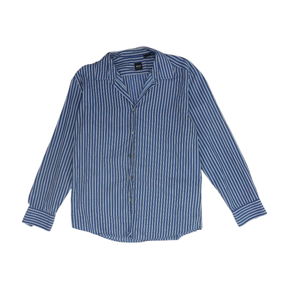 Blue Striped Long Sleeve Button Down
