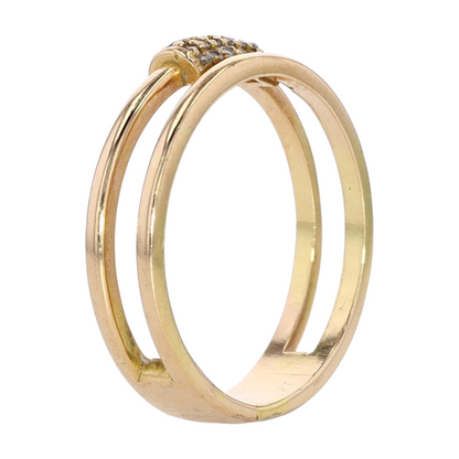 18K Yellow Gold Diamond Fashion Ring