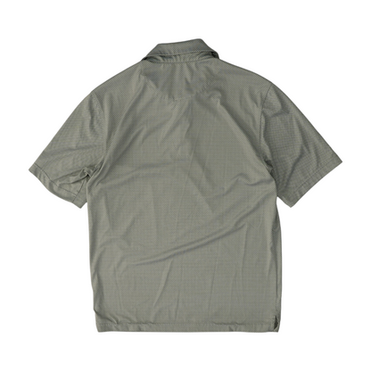 Gray Print Short Sleeve Polo