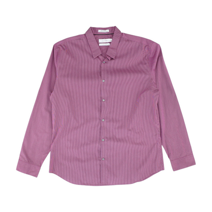 Magenta Striped Long Sleeve Button Down