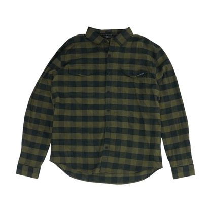 Green Check Flannel Button Down