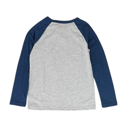 Gray Color Block Raglan T-Shirt