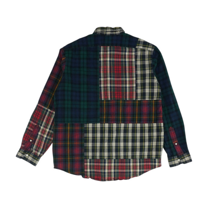 Green Plaid Long Sleeve Button Down