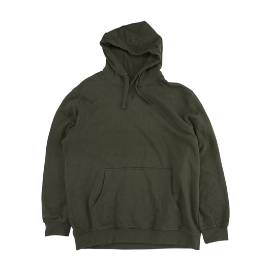 Green Solid Hoodie Pullover