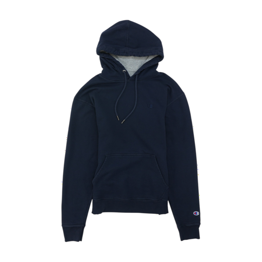 Navy Solid Hoodie Pullover