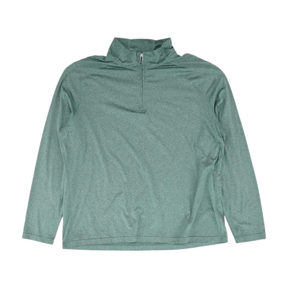Green Solid 1/4 Zip Pullover