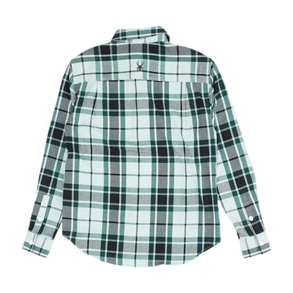 Green Plaid Long Sleeve Button Down
