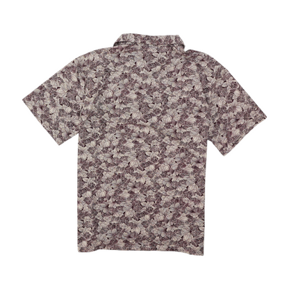 Purple Floral Short Sleeve Polo
