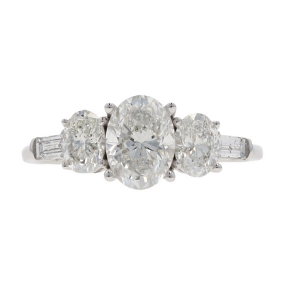 1 3/4 ctw 14K White Gold Lab Grown Diamond Engagement Ring