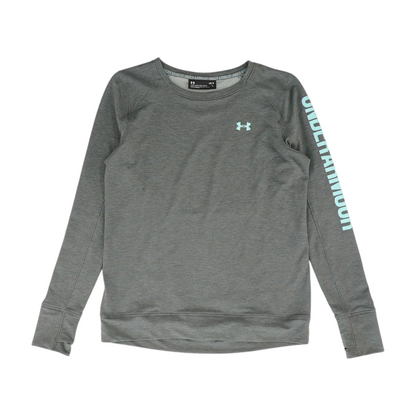 Gray Solid Sweatshirt Pullover
