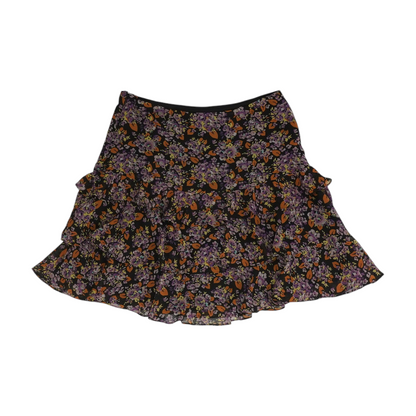 Purple Floral Mini Skirt