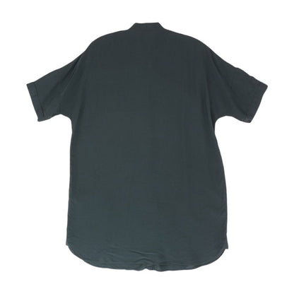 Black Solid Short Sleeve Blouse