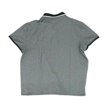 Black Print Short Sleeve Polo