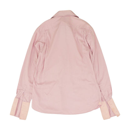Pink Solid Long Sleeve Button Down