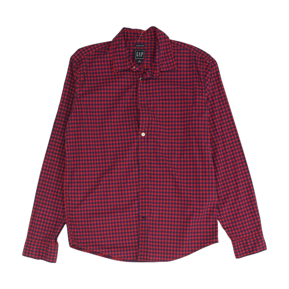 Red Check Long Sleeve Button Down