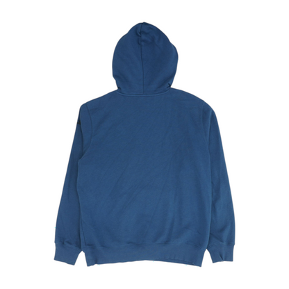 Blue Solid Hoodie Pullover