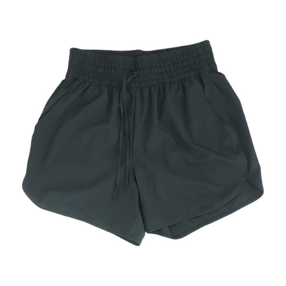 Black Solid Active Shorts