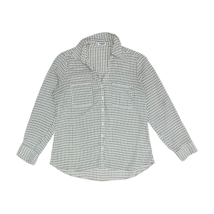 White Check Button Down
