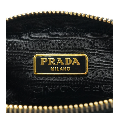 Black Nylon Mini Bow Wristlet