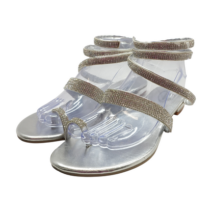 Silver Flat Sandals