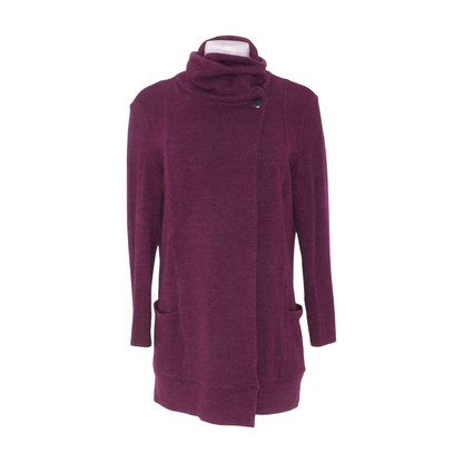 Burgundy Solid Blazer