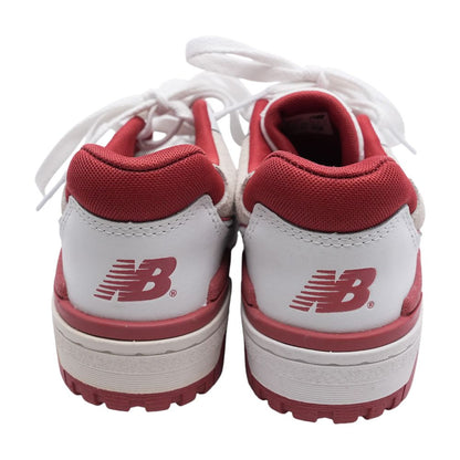 550 Red Leather Athletic Shoes