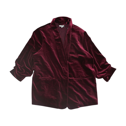 Burgundy Plus Solid Blazer
