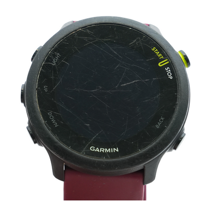 42mm Forerunner 55 Black Smartwatch Burgundy Band S/M