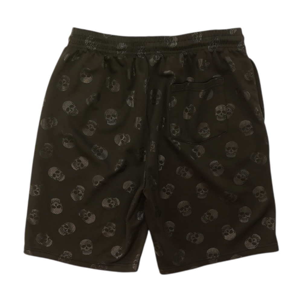 Black Print Active Shorts