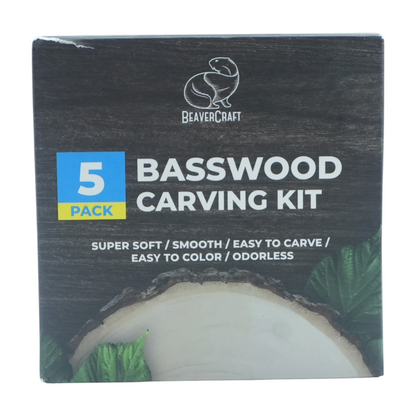 5 Pack Basswood Carving Kit