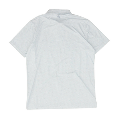 White Print Short Sleeve Polo