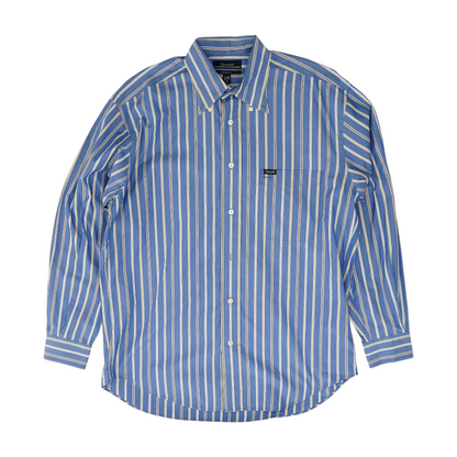 Blue Striped Long Sleeve Button Down