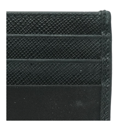 Re-Nylon and Saffiano Leather Card Holder