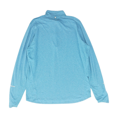 Blue Solid 1/4 Zip Pullover