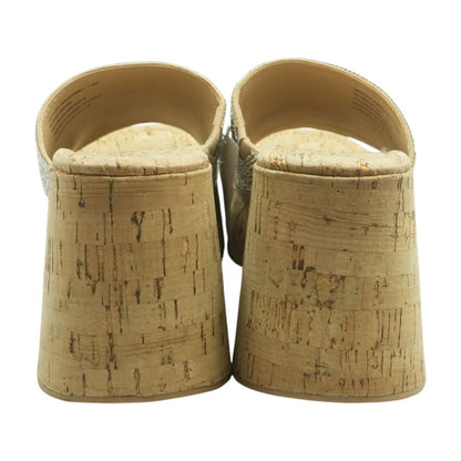 Silver Wedged Sandals