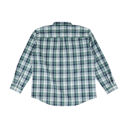 Green Check Long Sleeve Button Down