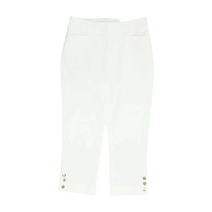 Ivory Solid Chino Capris