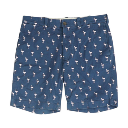 Navy Print Chino Shorts