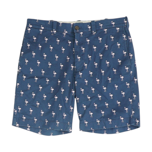 Navy Print Chino Shorts