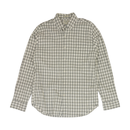 Gray Check Long Sleeve Button Down