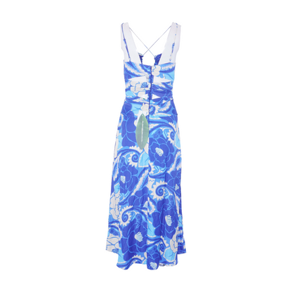 Blue Abstract Maxi Dress