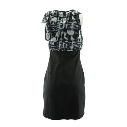 Black Misc Midi Dress