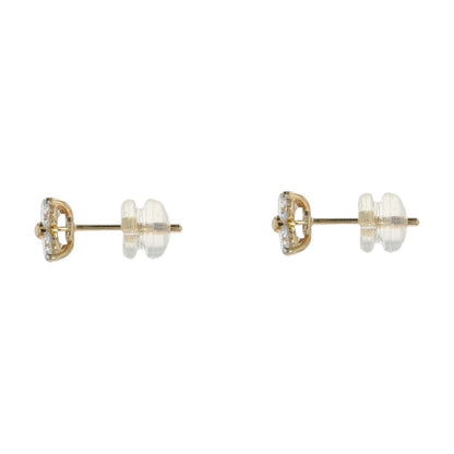 1 Ct 14K Gold Lab Grown Diamond Flower Stud Earrings